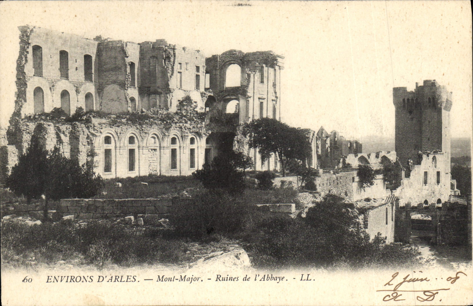 CPA Environs d'Arles Mont Major Ruines de l'Abbaye