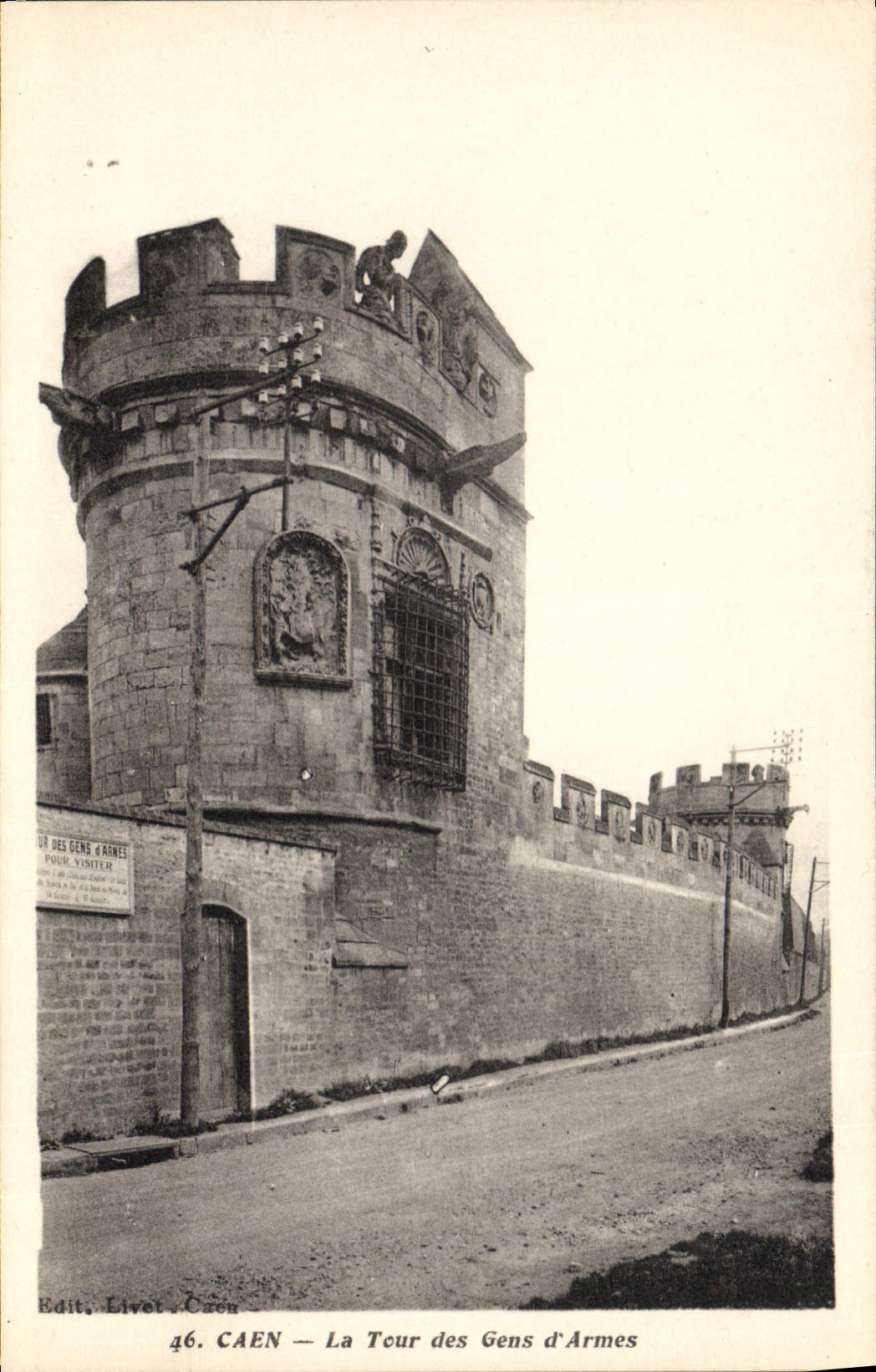 CPA Caen la Tour des Gens d'Armes 