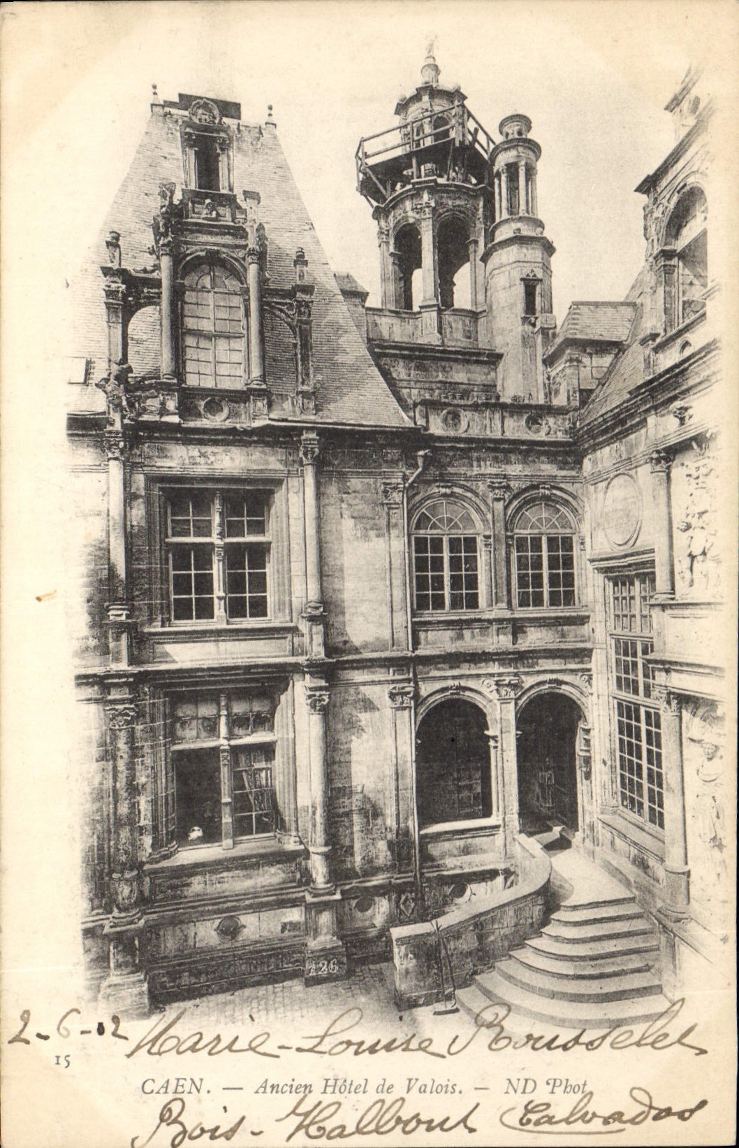 CPA Caen ancien hotel de Valois 