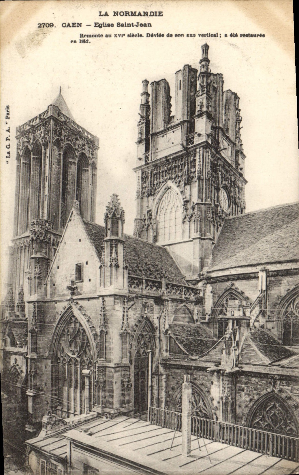 CPA La Normandie Caen Eglise Saint Jean 
