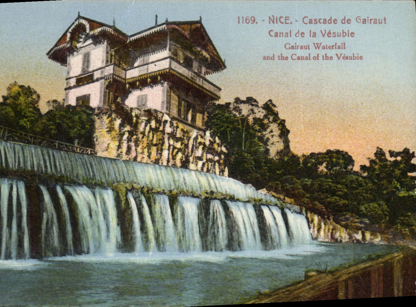 CPA Nice Cascade de Gairaut Canal de la Vesubie