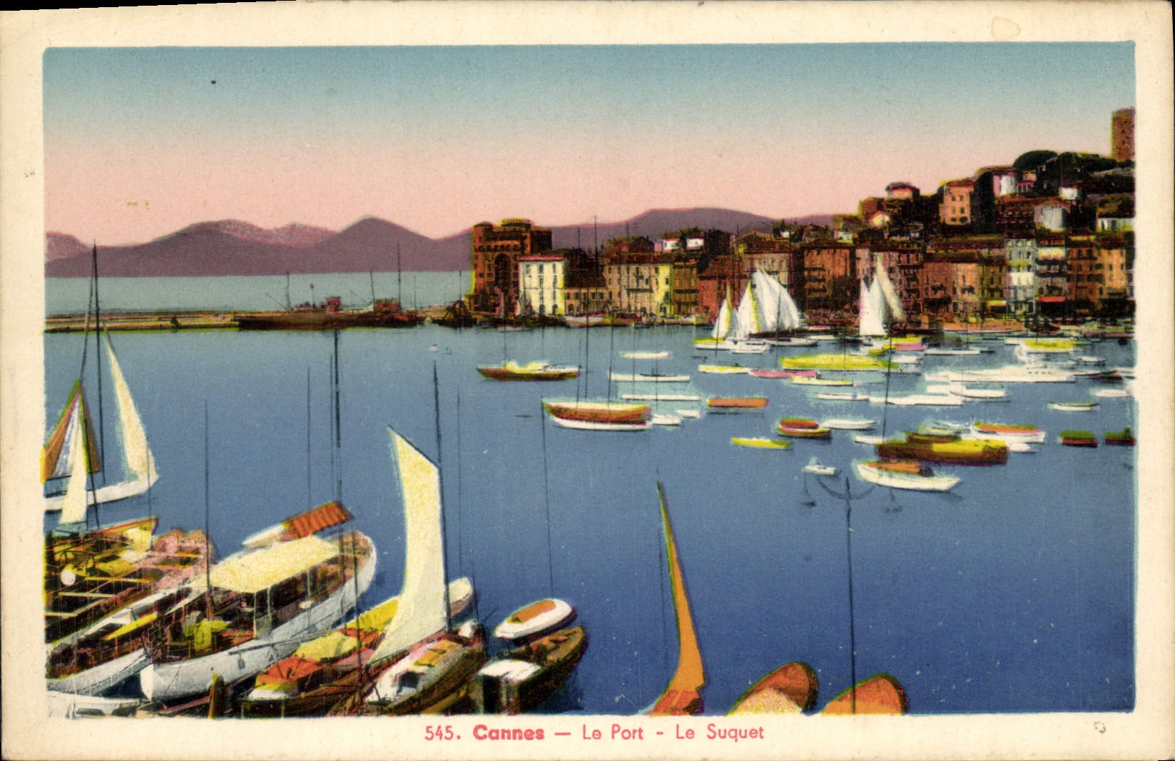 CPA Cannes le Port le Suquet Bateaux