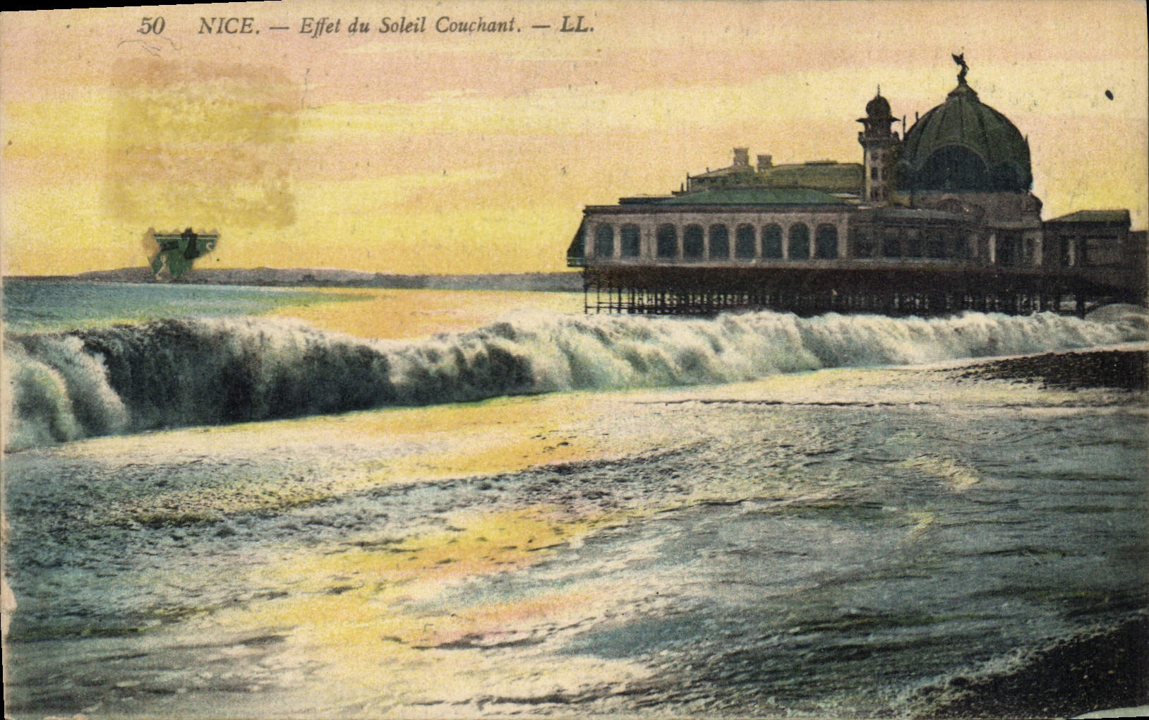 CPA Nice Effet du Soleil Couchant 