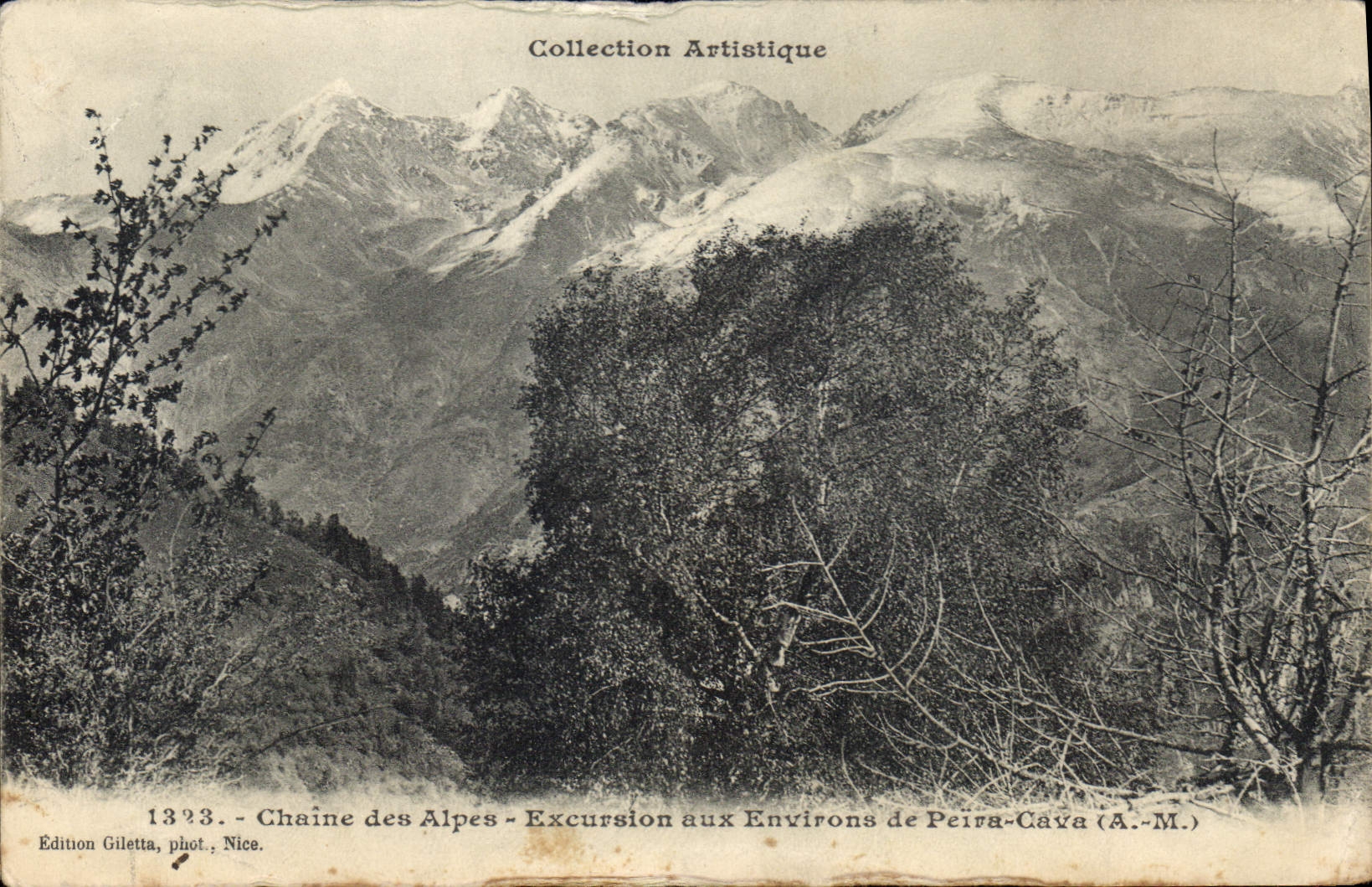 CPA Collection Artistique Chaine des Alpes excursion aux environs de Peira Cava A M 