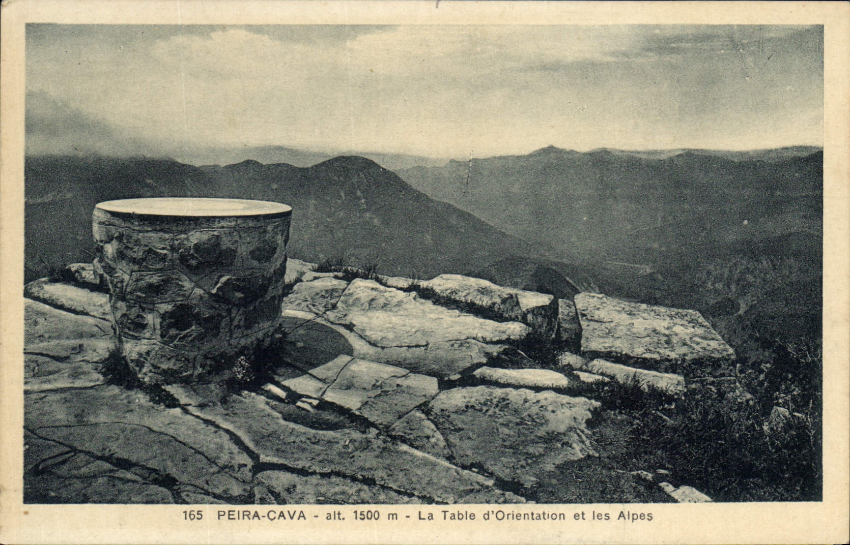 CPA Peira Cava la table d'Orientation et les Alpes 