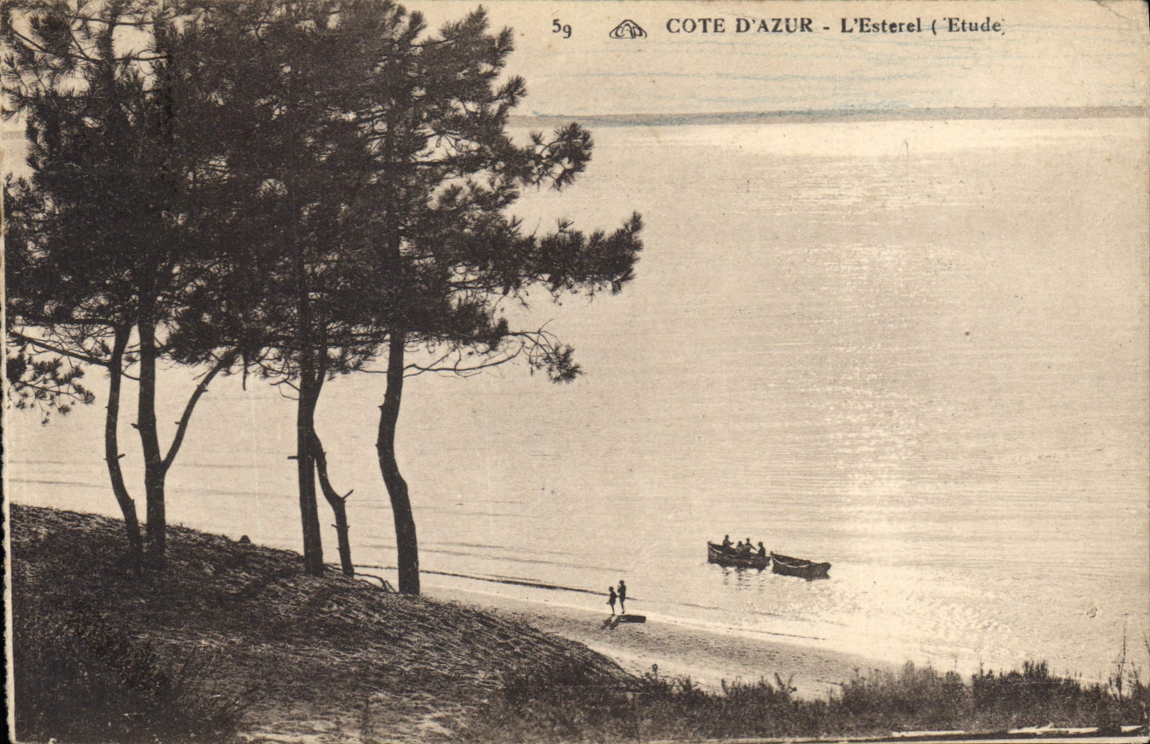 CPA Cote d'Azur l'Esterel Etude 