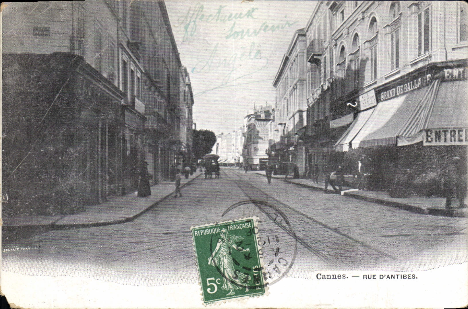 CPA Cannes rue d'Antibes 