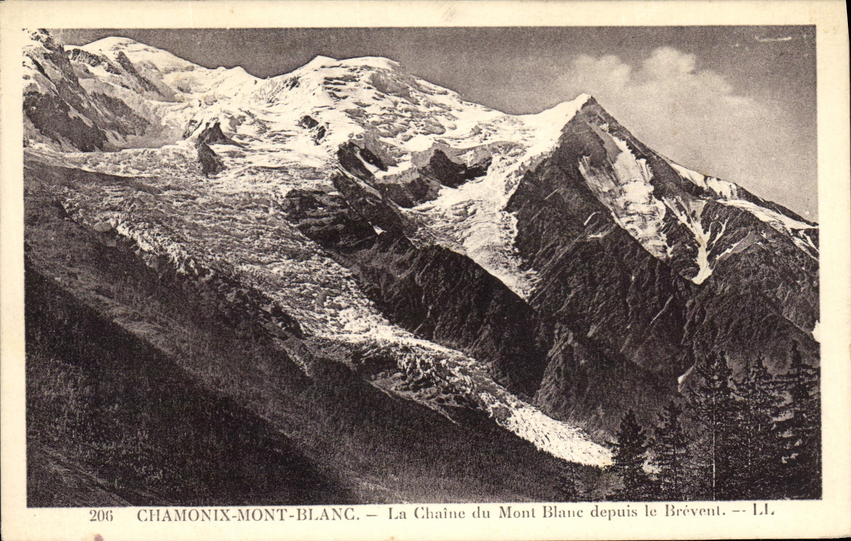 CPA Chamonix Mont Blanc la Chaine du Mont Blanc depuis le Brevent 