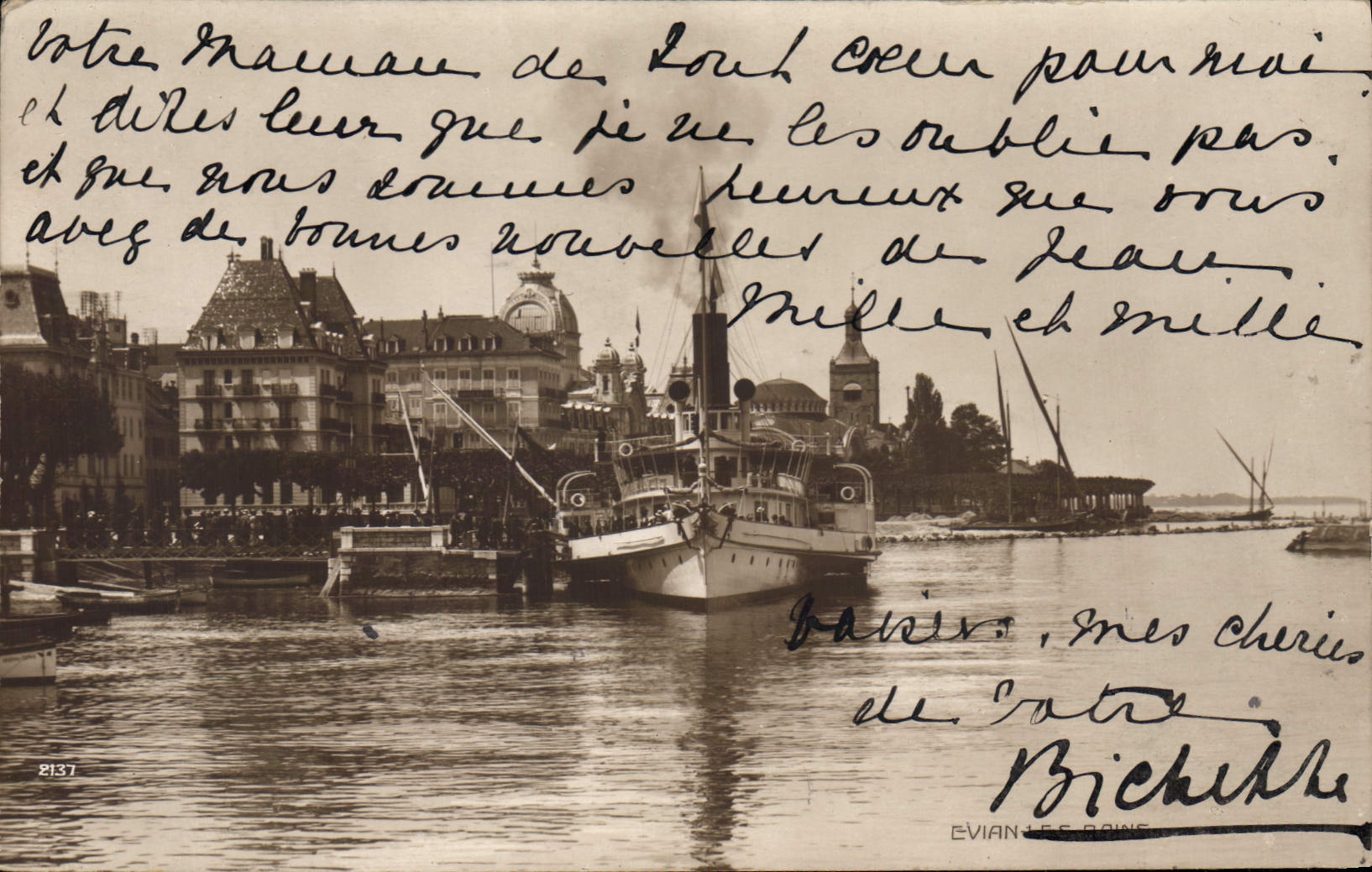 CPA Evian les Bains Bateau