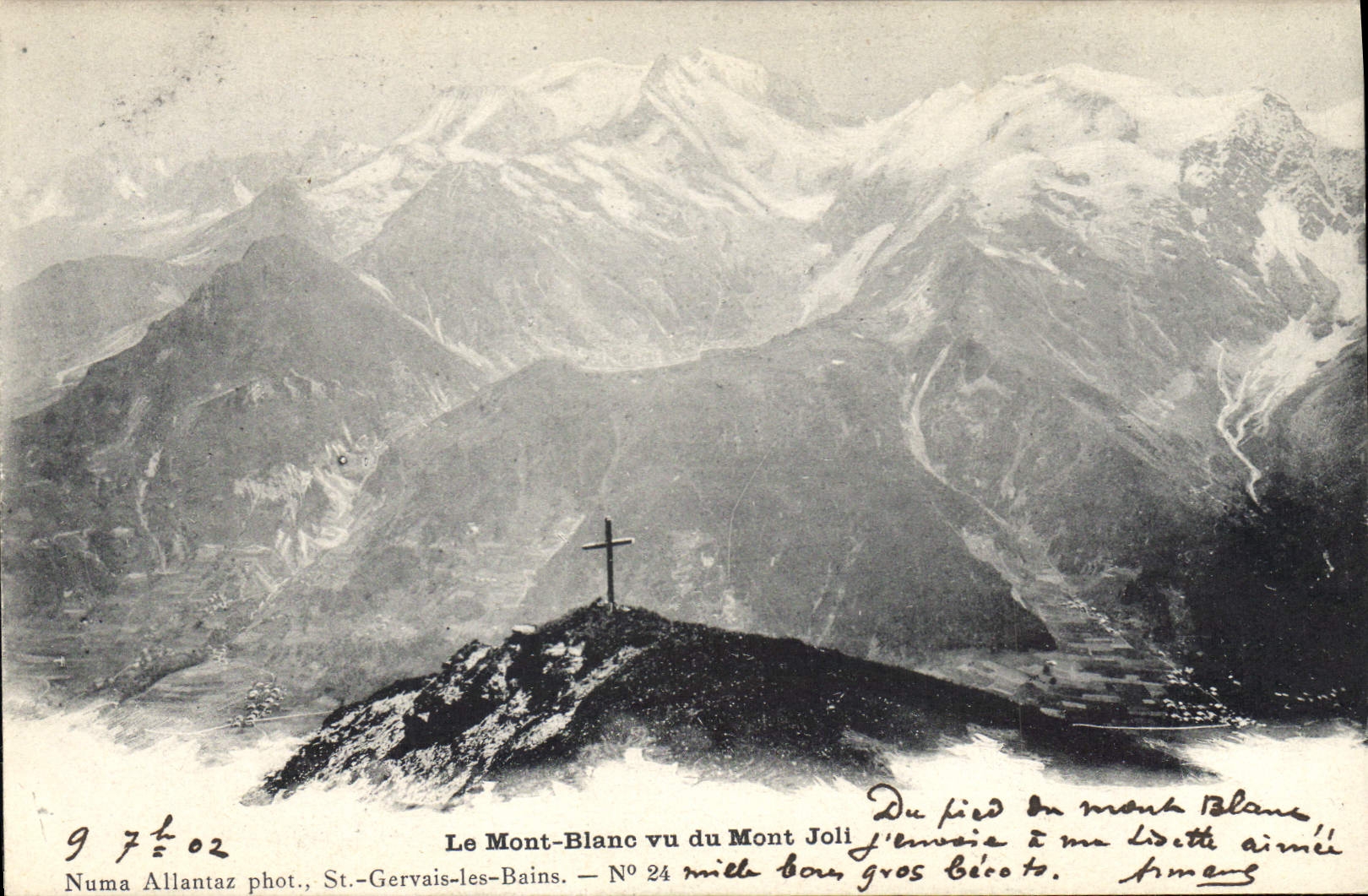 CPA Le Mont Blanc vu du Mont Joli 