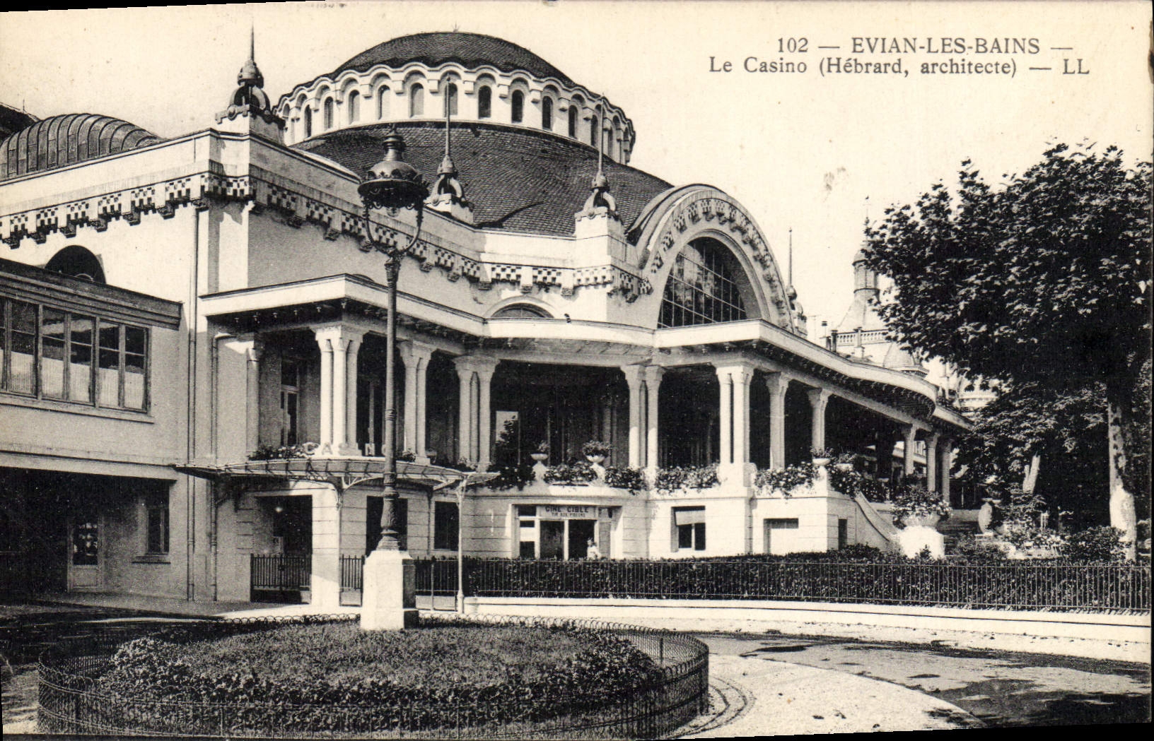 CPA Evian les Bains le Casino Hebrard Architecte 