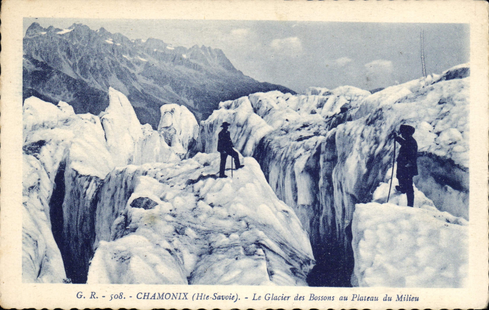 CPA Chamonix Hte Savoie le Glacier des Bossons au Plateau du Milieu 