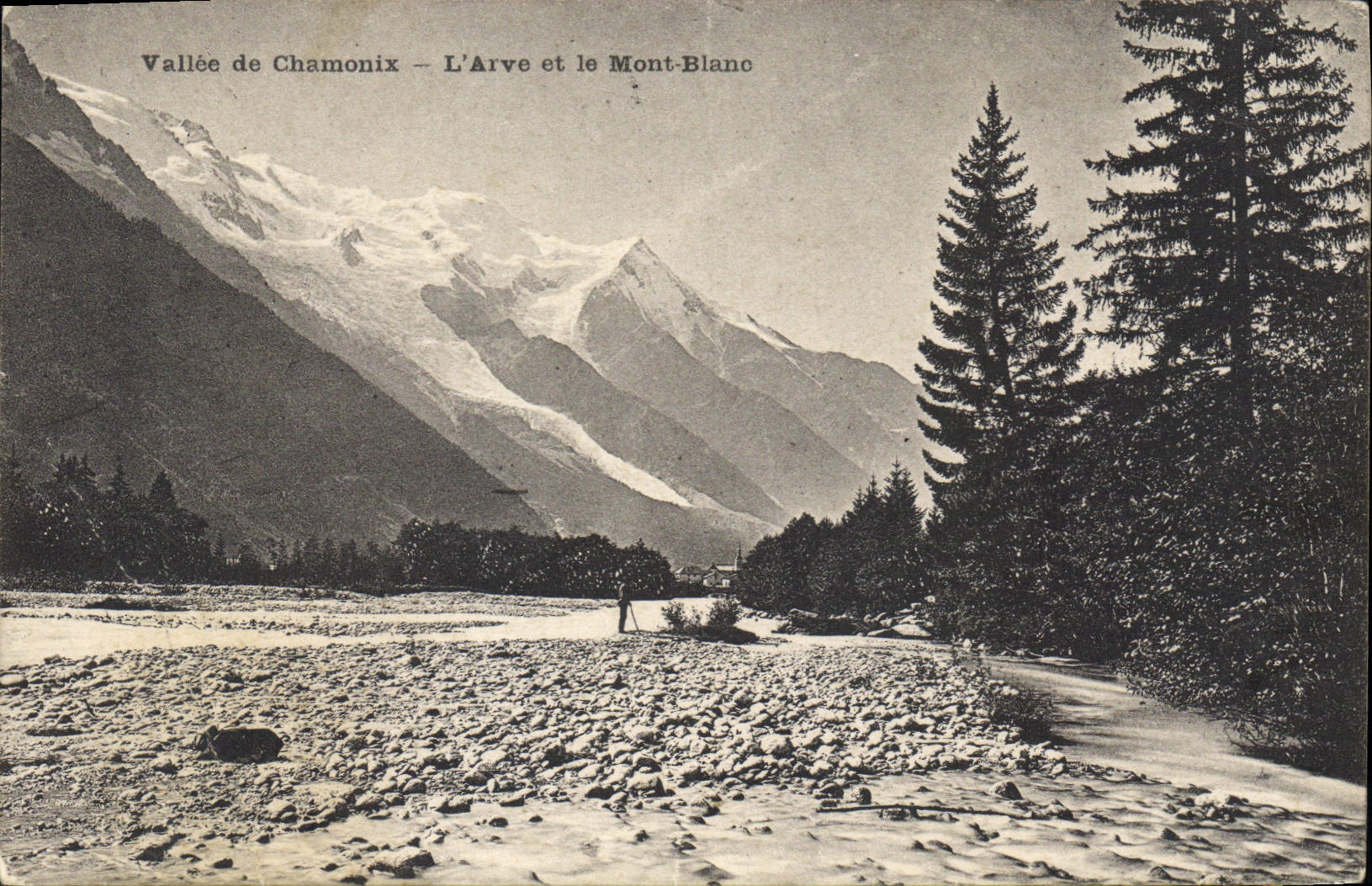 CPA Vallee de Chamonix l'Arve et le Mont Blanc 