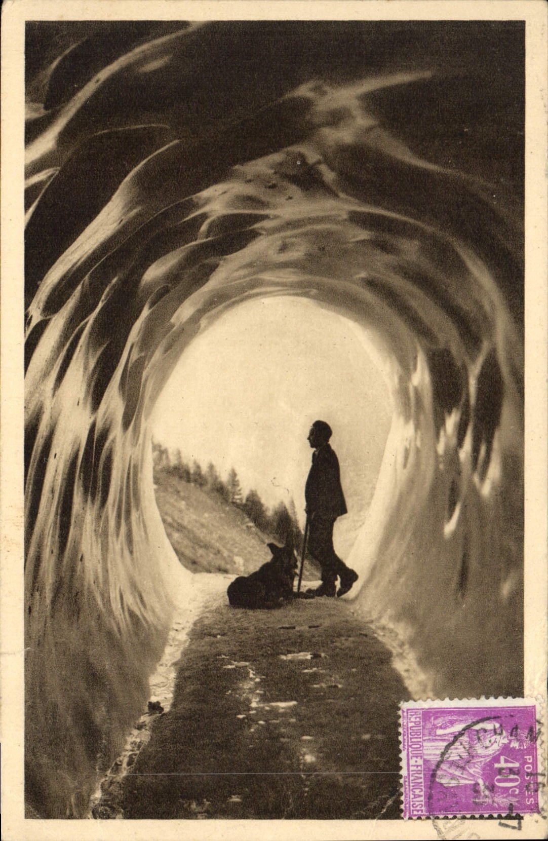CPA Chamonix Mont Blanc Haute Savoie la Grotte du Glacier des Bossons 