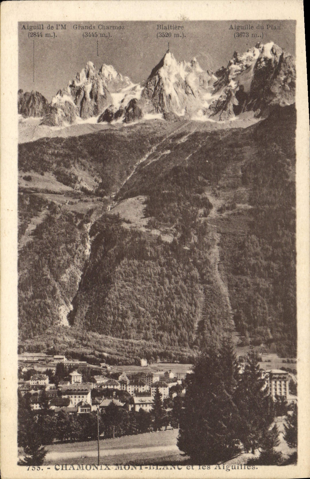 CPA Chamonix Mont Blanc et les Aiguilles 