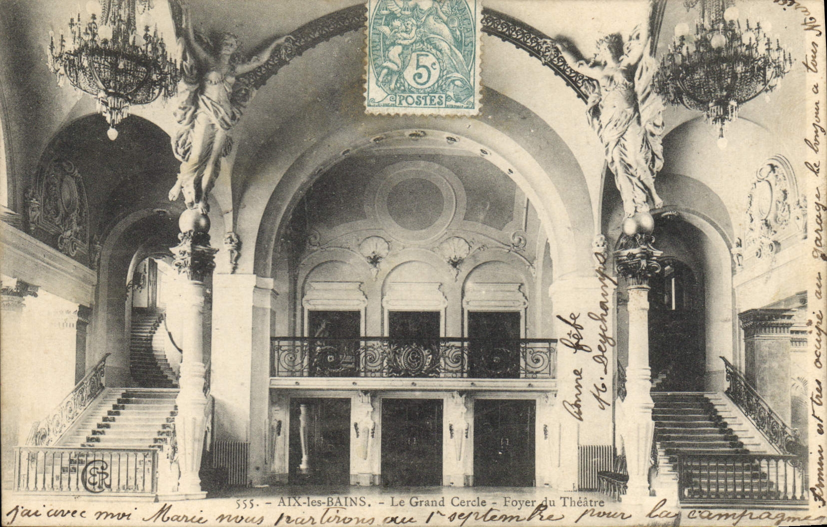 CPA Aix les Bains Le Grand Cercle Foyer du Theatre 