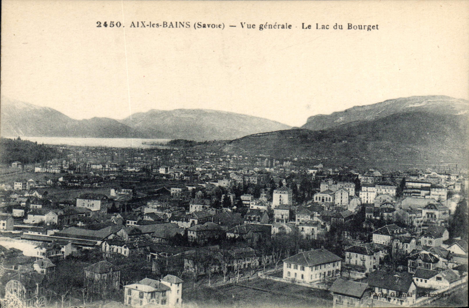CPA Aix les Bains Savoie Vue generale Le Lac du Bourget 