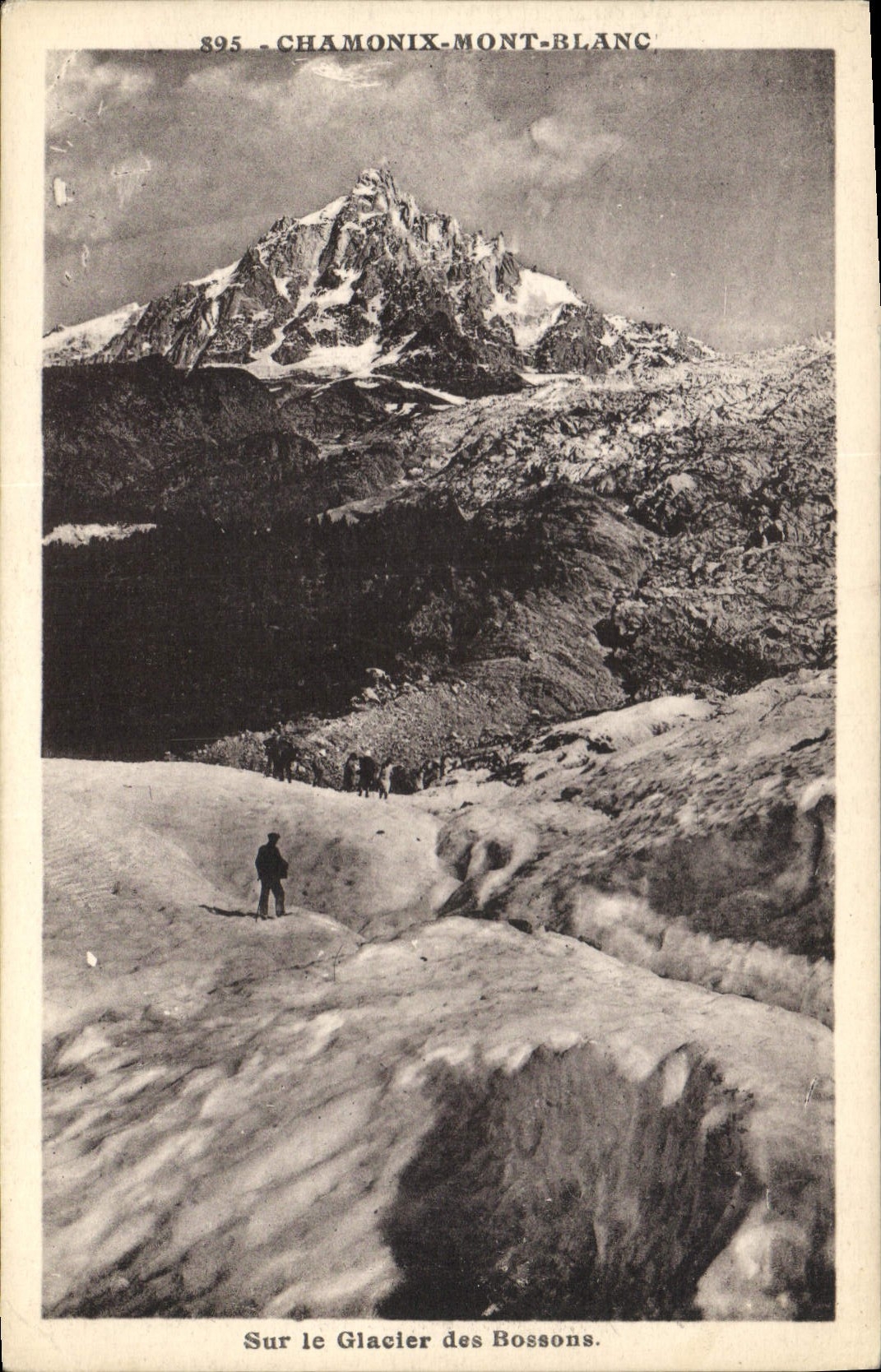 CPA Chamonix mont Blanc Sur le Glacier des Bossons 