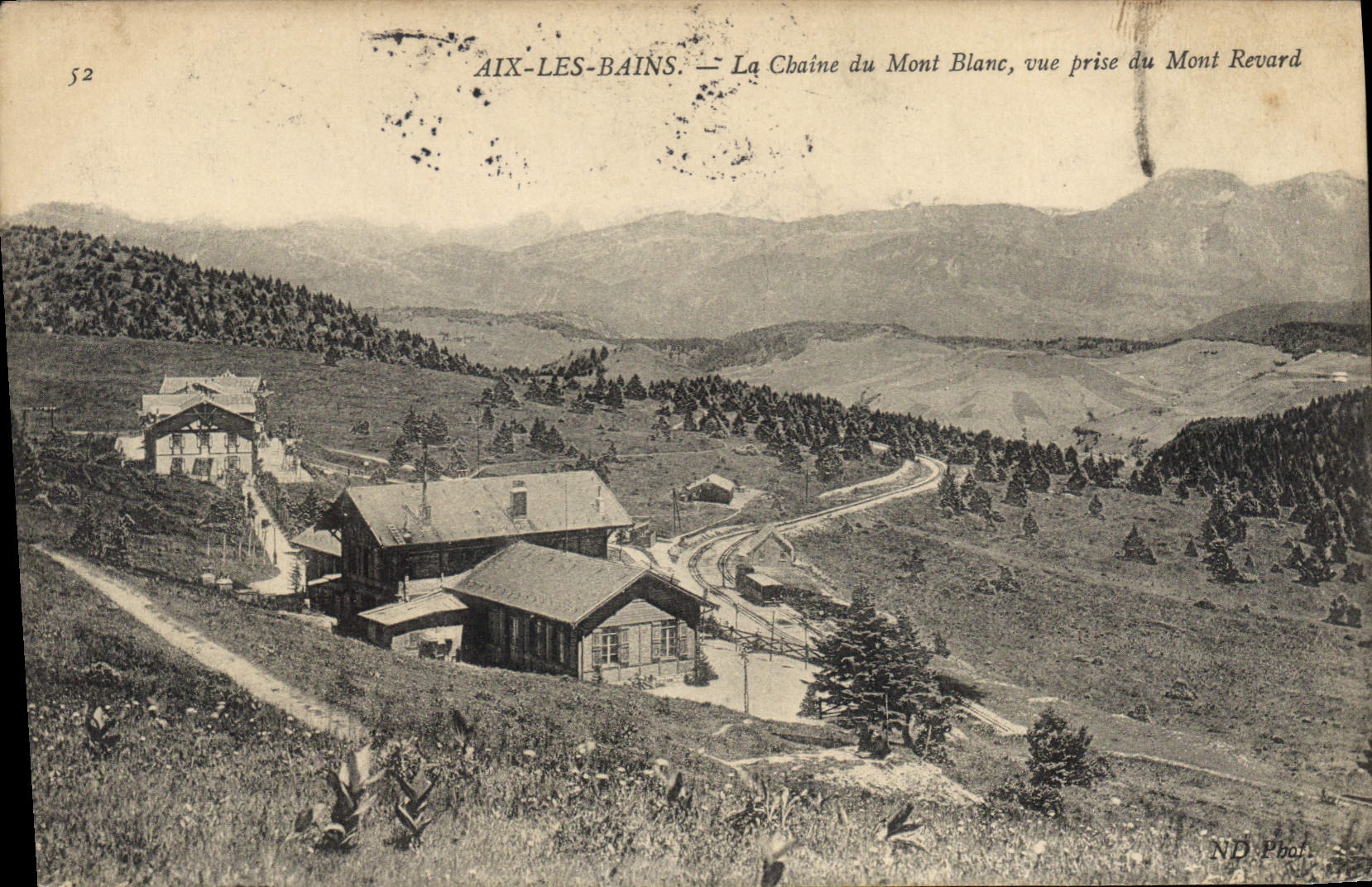 CPA Aix les Bains La Chaine du Mont Blanc vue prise du Mont Revard