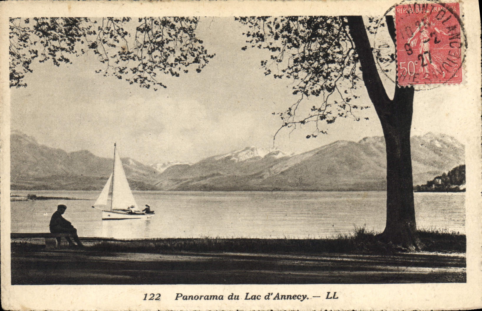 CPA Panorama du Lac d'Annecy 