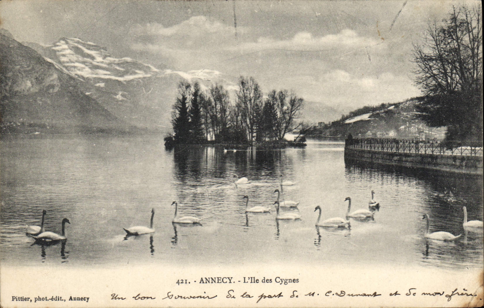 CPA Annecy l'Ile des Cygnes 