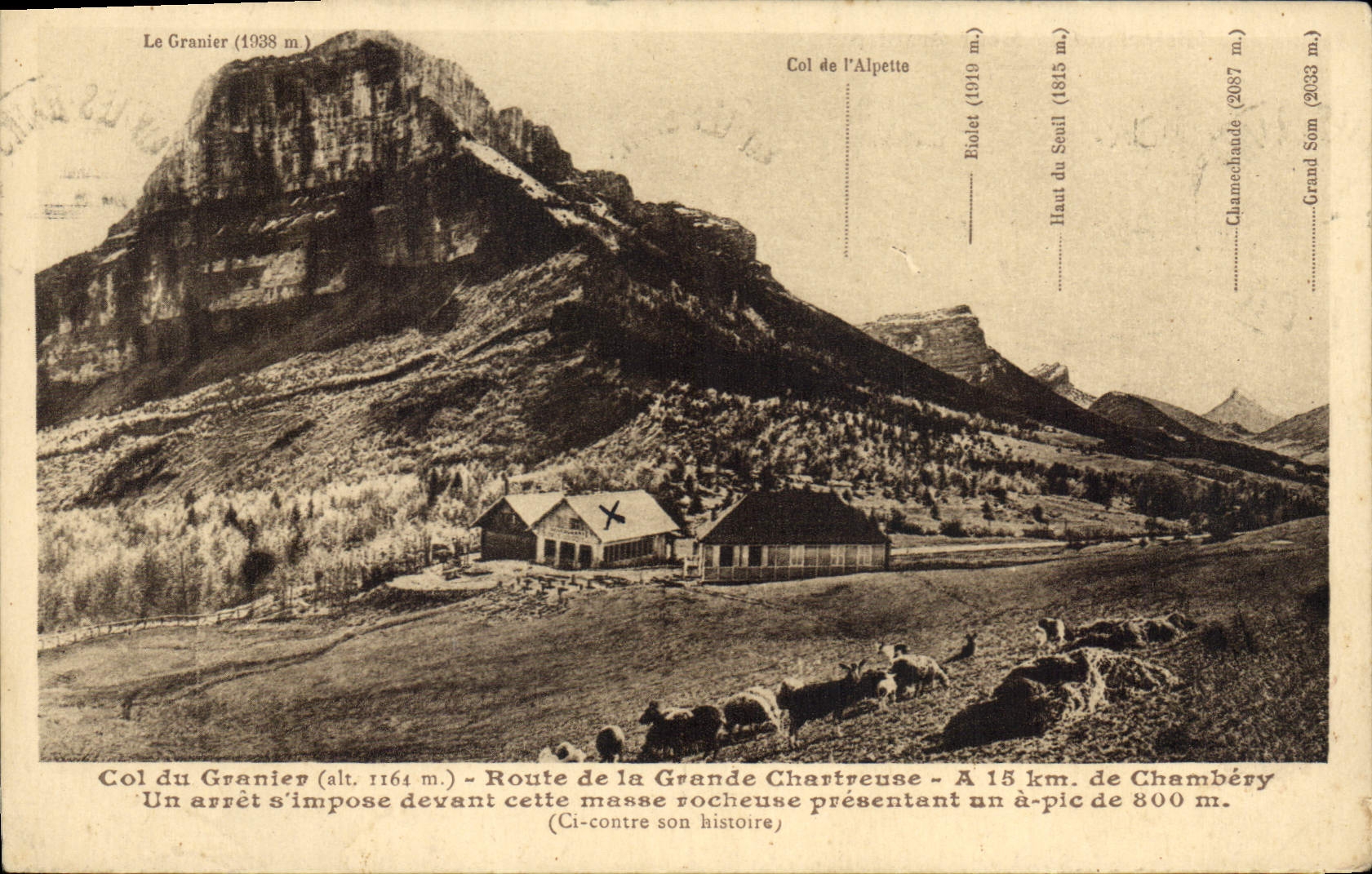 CPA Col du Granier Route de la Grande Chartreuse a 15 kM de Chambery