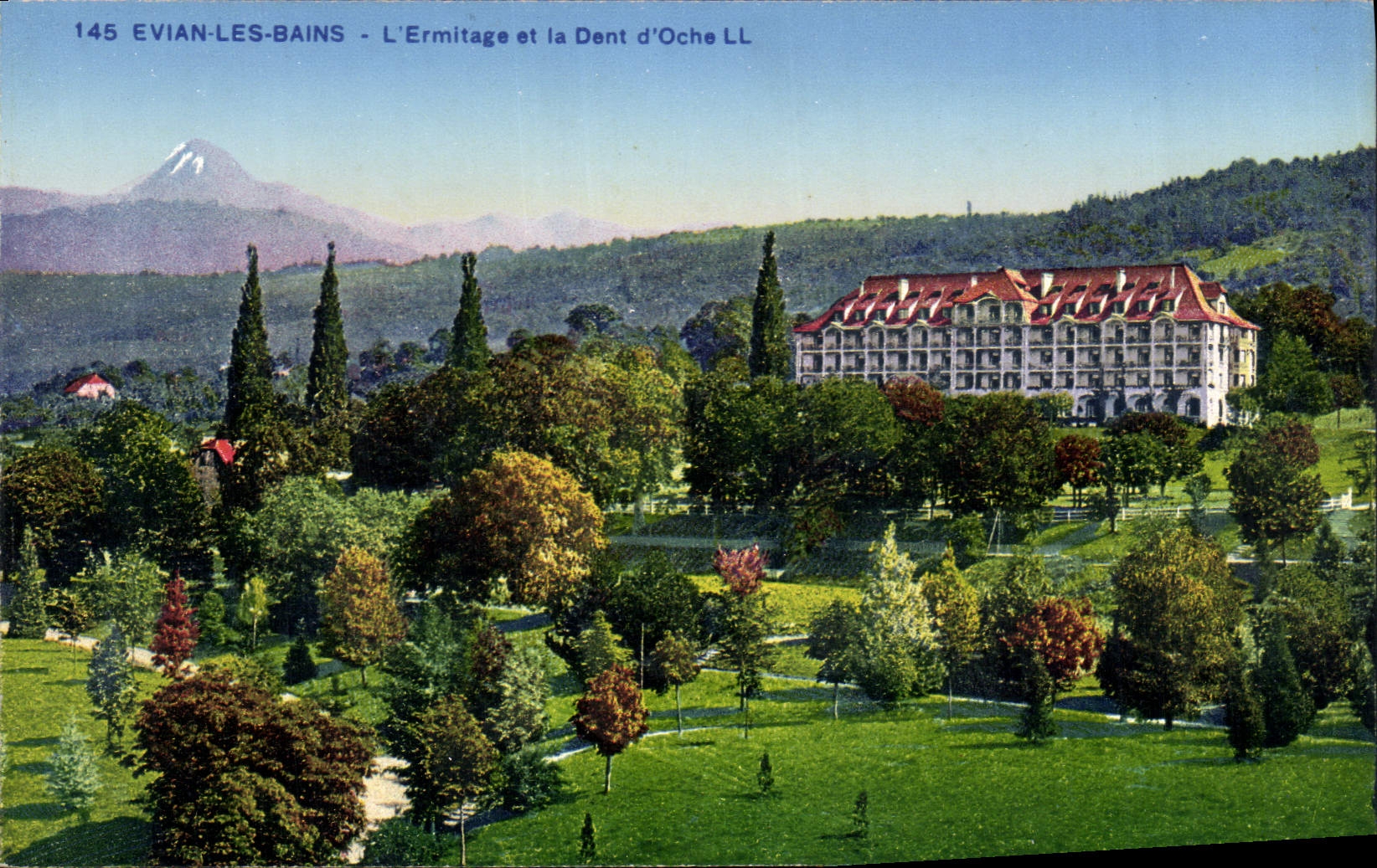CPA Evian les Bains L'Ermitage et la Dent d'Oche