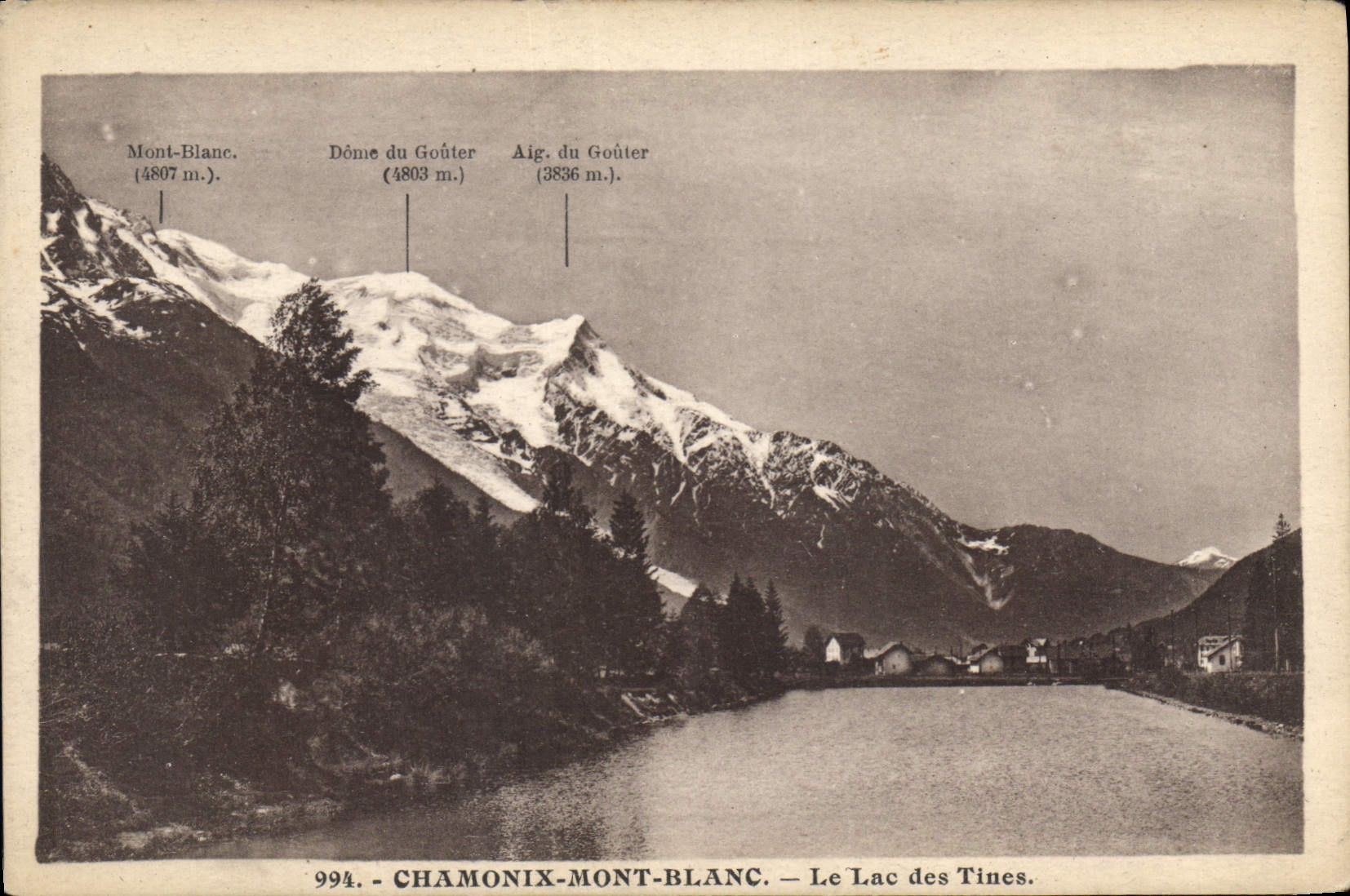 CPA Chamonix Mont Blanc Le Lac des Tines 