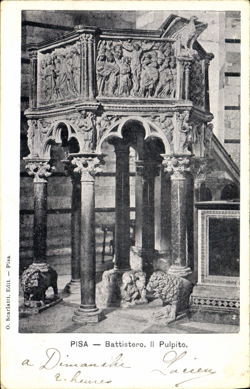 CPA Pisa Battistero Pulpito 