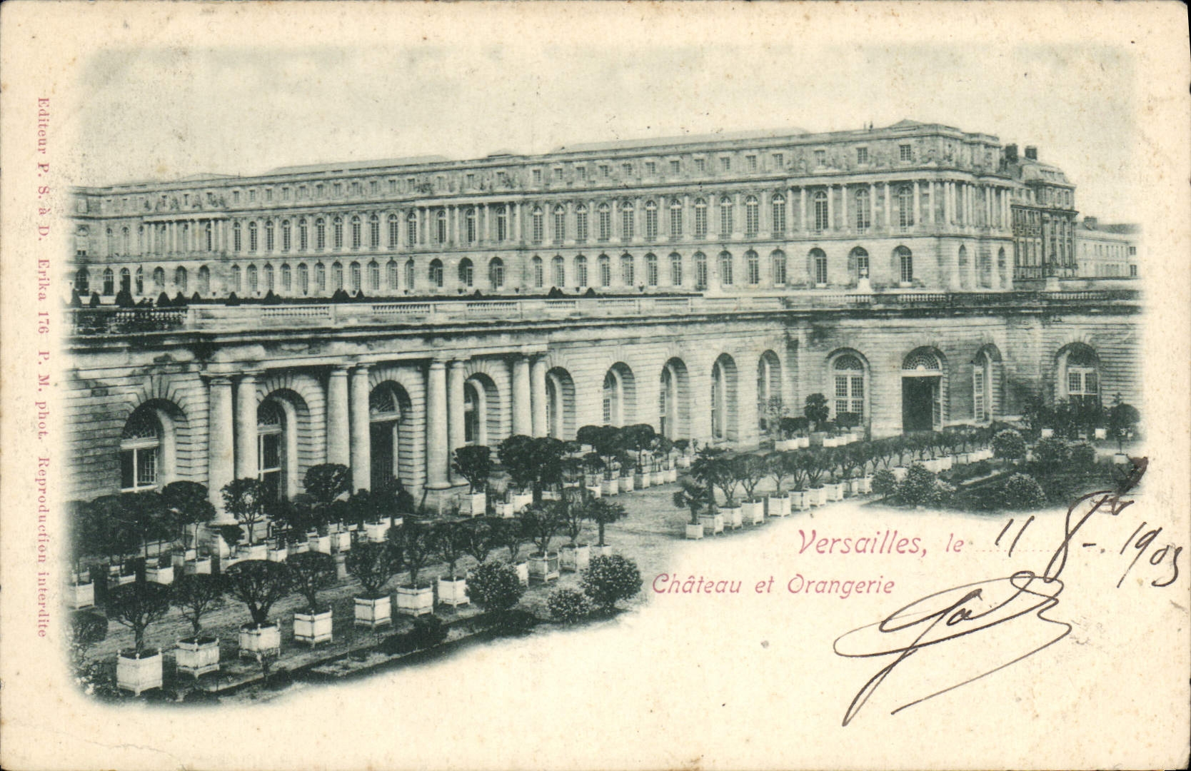 CPA Versailles le Chateau et Orangerie 