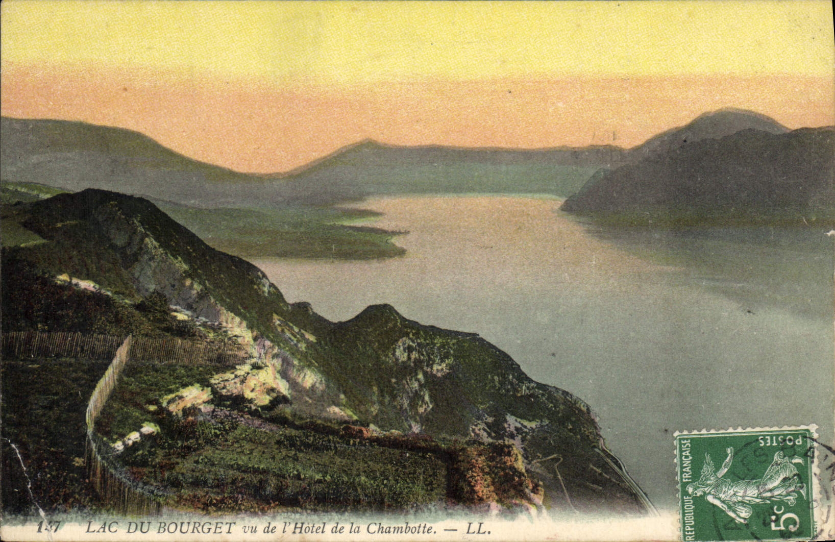 CPA Lac du Bourget vu de l'Hotel de la Chambotte