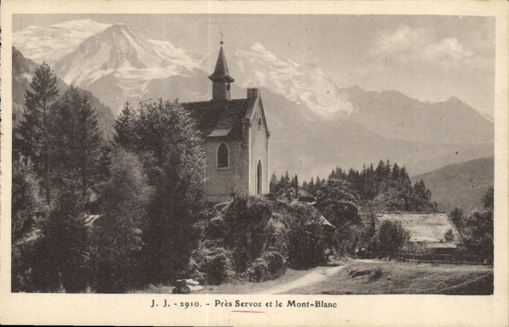 CPA Pres Servoz et le Mont Blanc