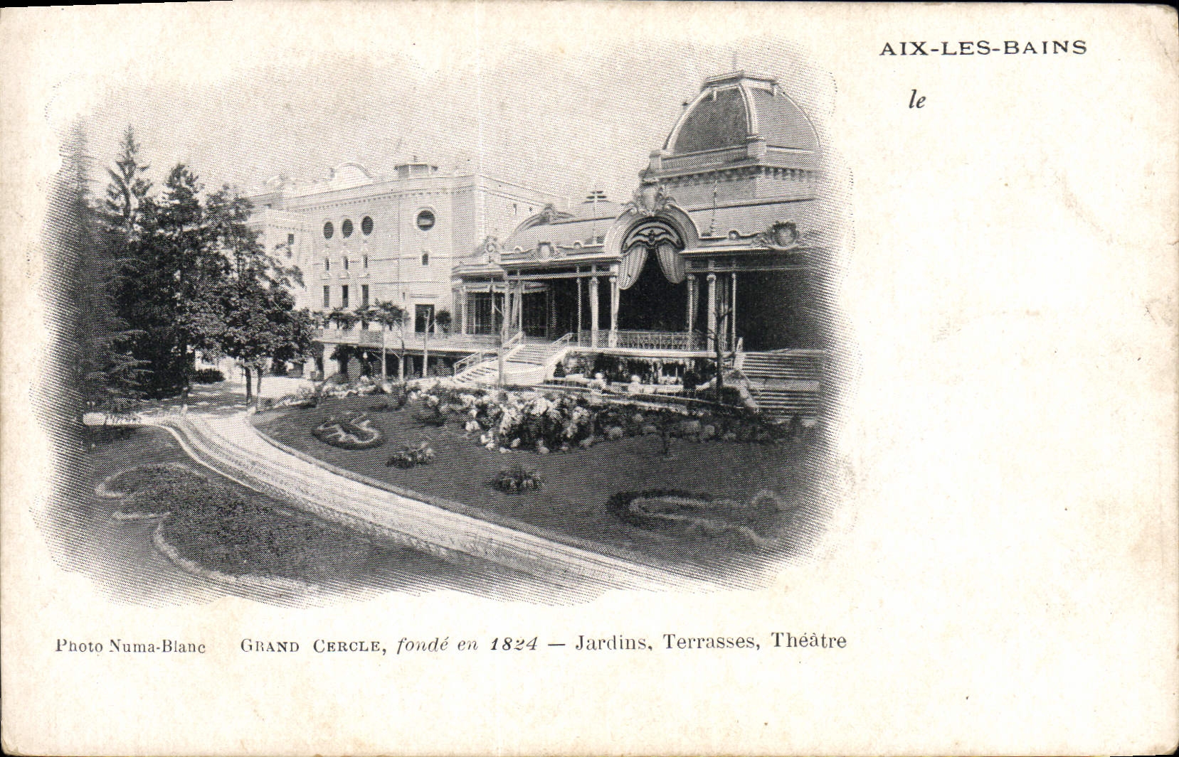 CPA Aix les Bains Grand Cercle Jardins Terrasses Theatre