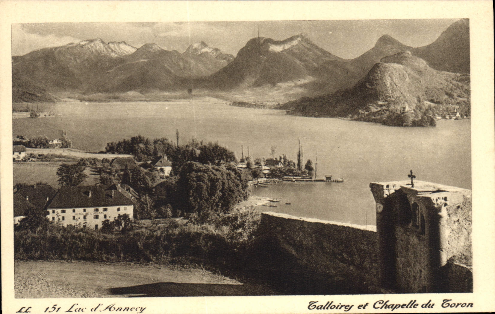 CPA Lac d'Annecy Talloires et Chapelle du Toron 
