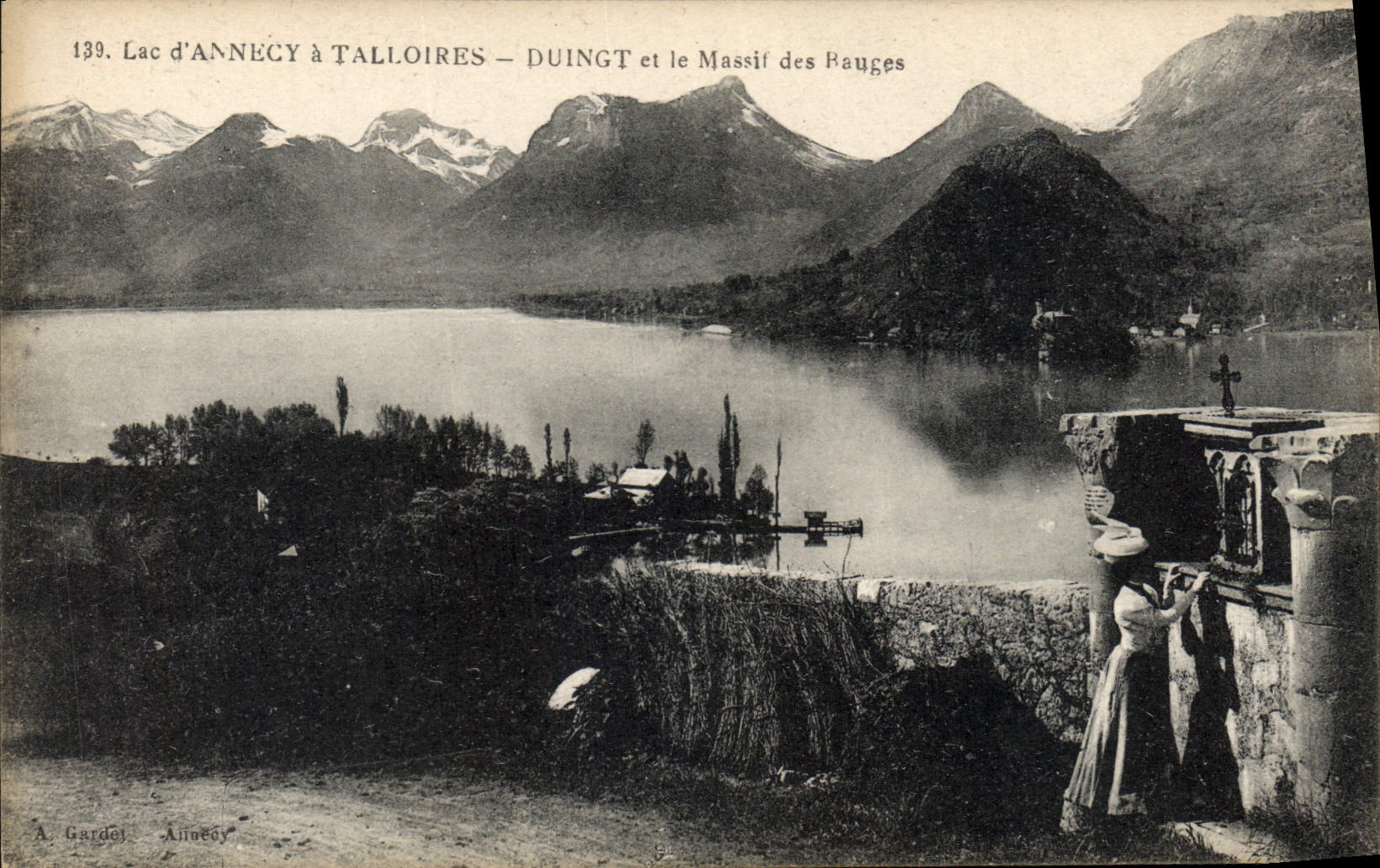 CPA Lac d'Annecy a Talloires Duing et le Masif des Bauges