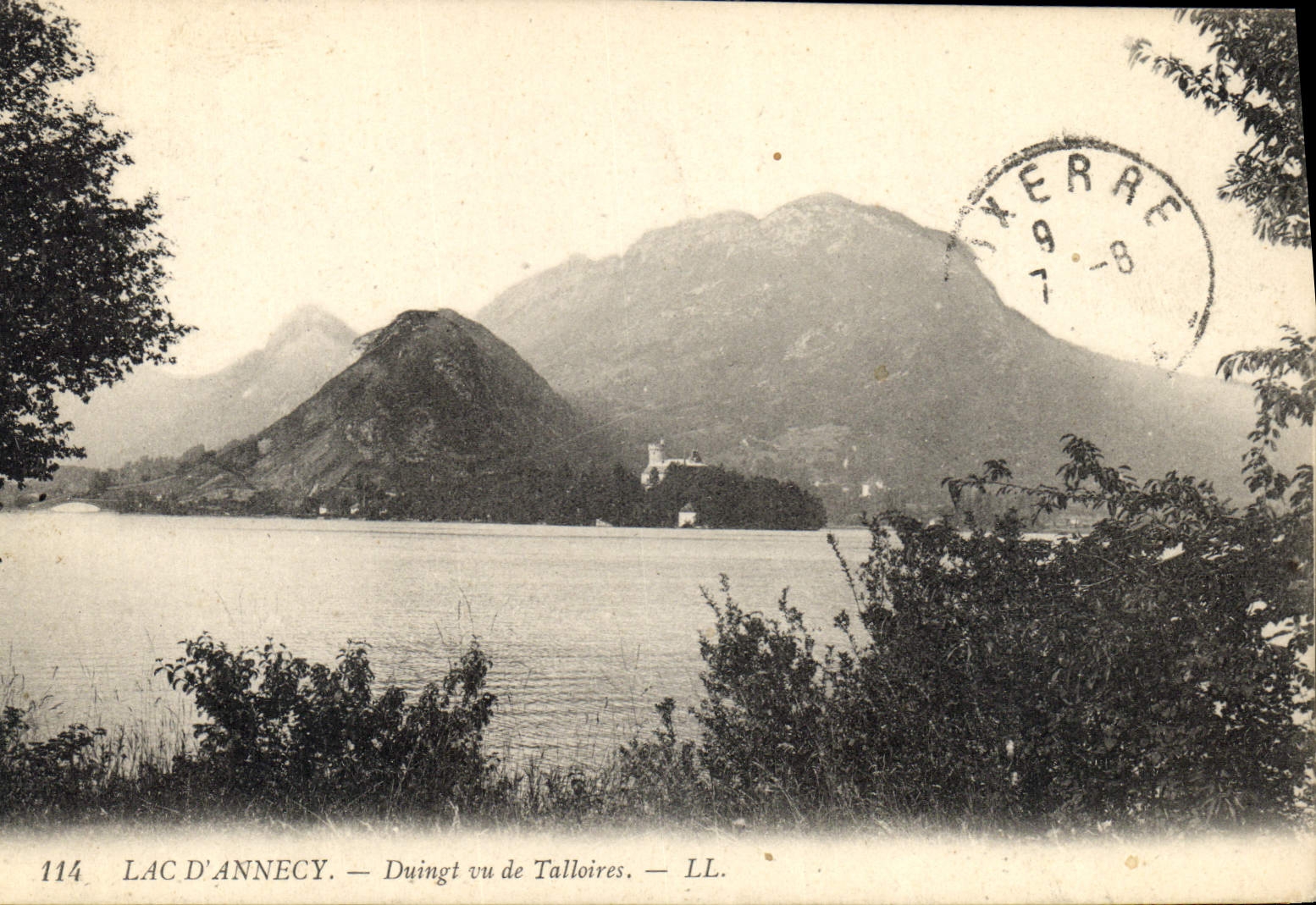 CPA Lac d'Annecy Duingt vu de Talloires 