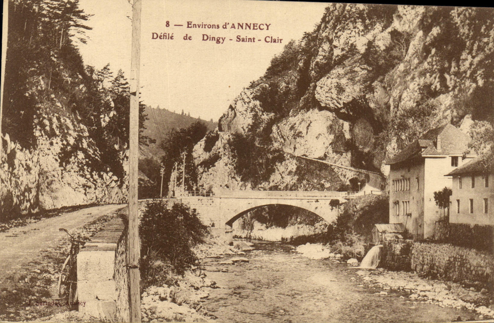 CPA Environs d'Annecy Defile de Dingy Saint Clair 