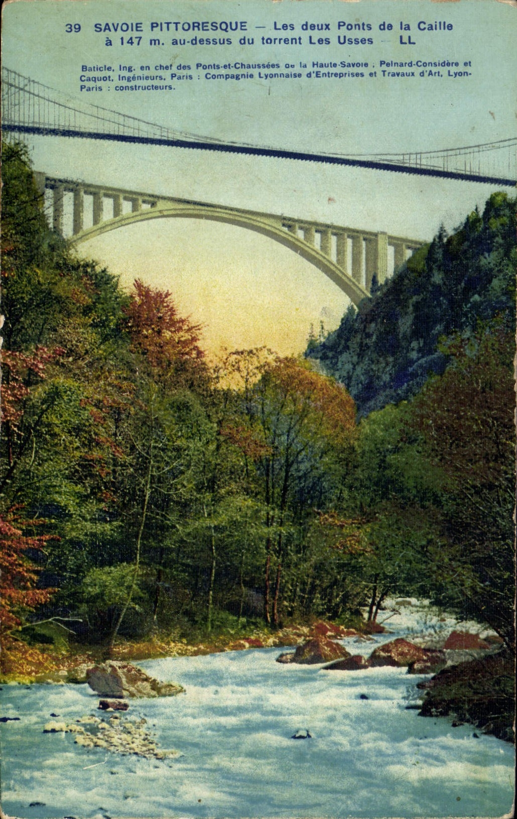 CPA Savoie Pittoresque Les deaux Ponts de la Caille