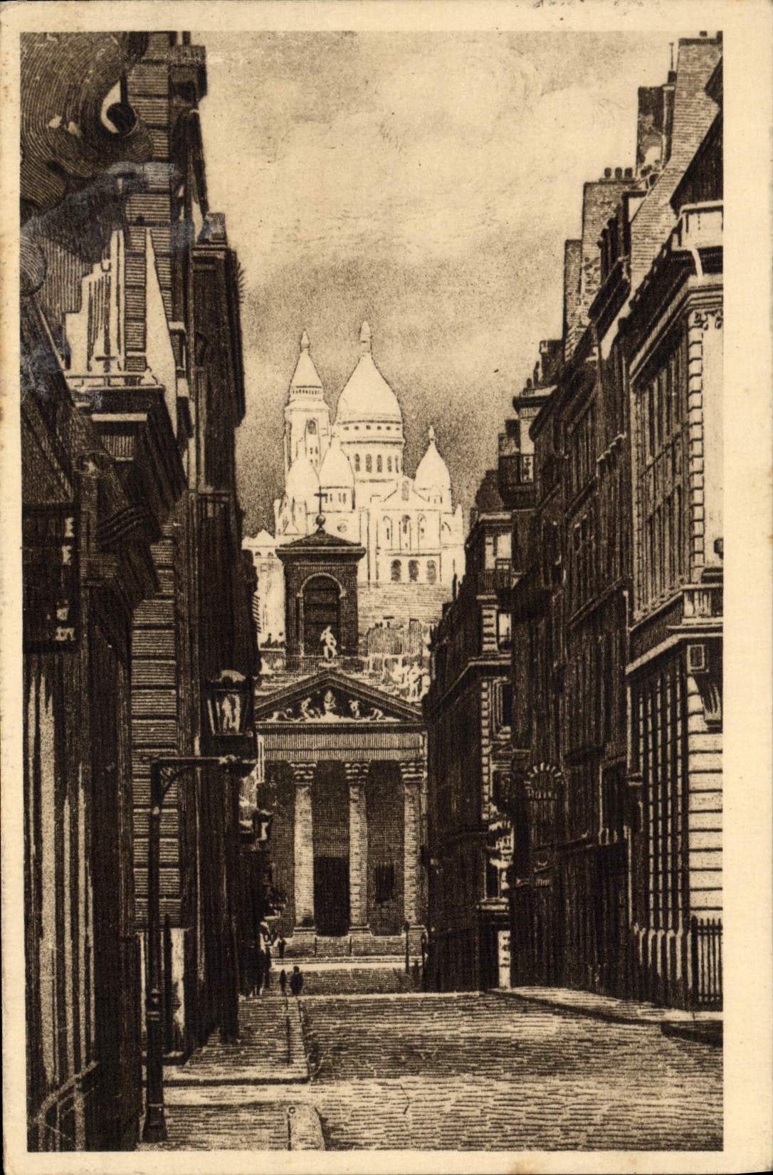 CPA Paris en Flanant Le Sacre Coeur 