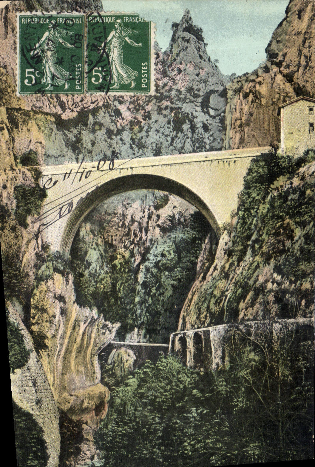 CPA Menton Le pont St louis