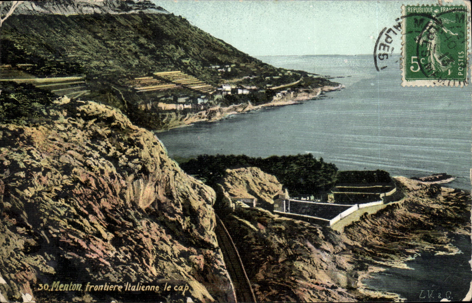CPA Menton Frontiere Italienne le cap 
