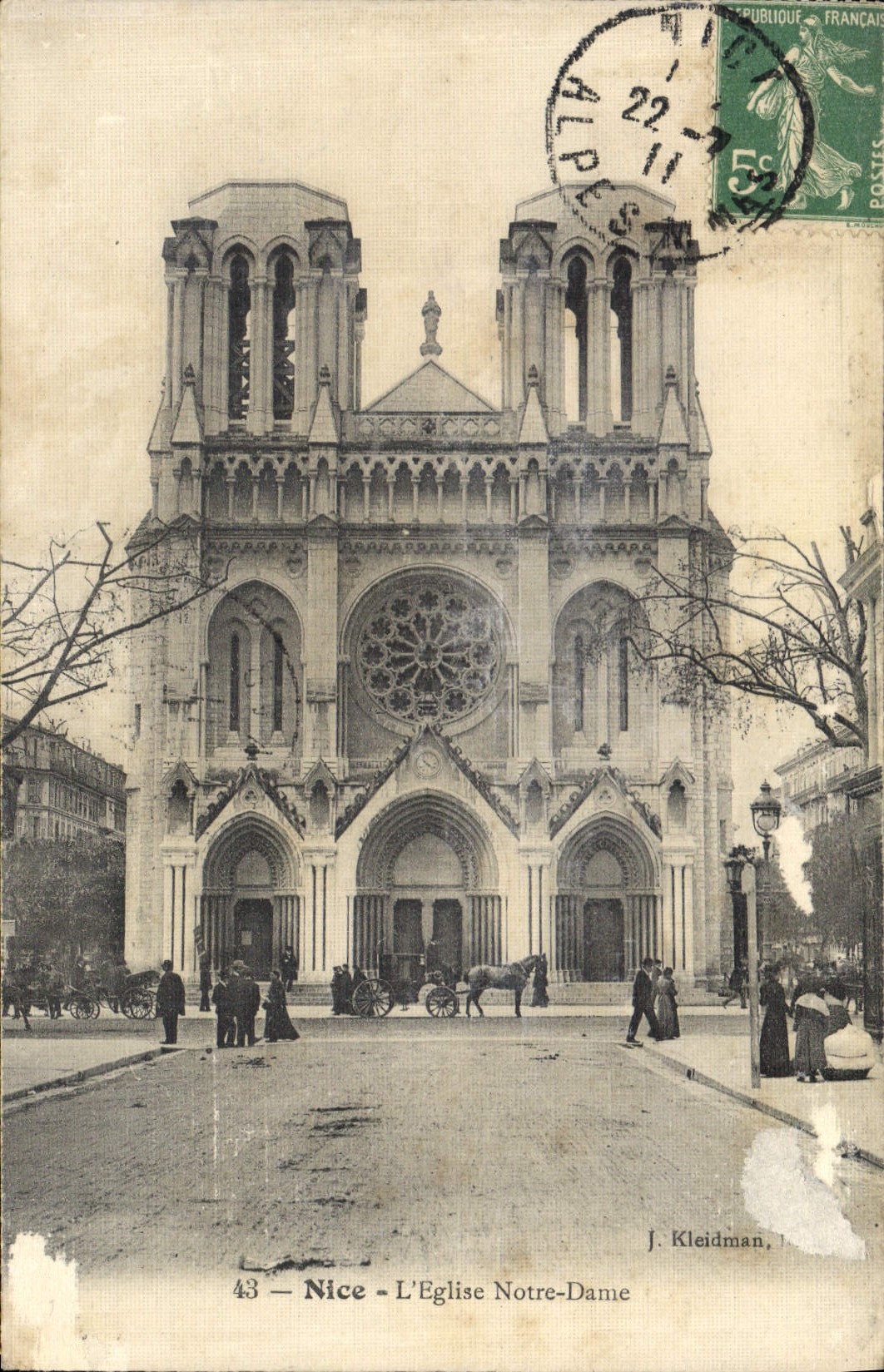 CPA Nice L'Eglise Notre Dame 