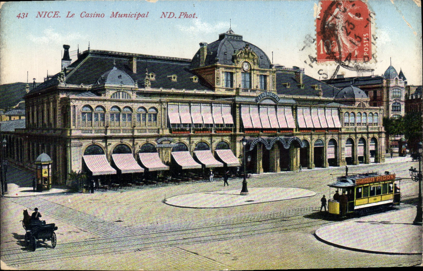 CPA Nice Le Casino Municipal Tramway