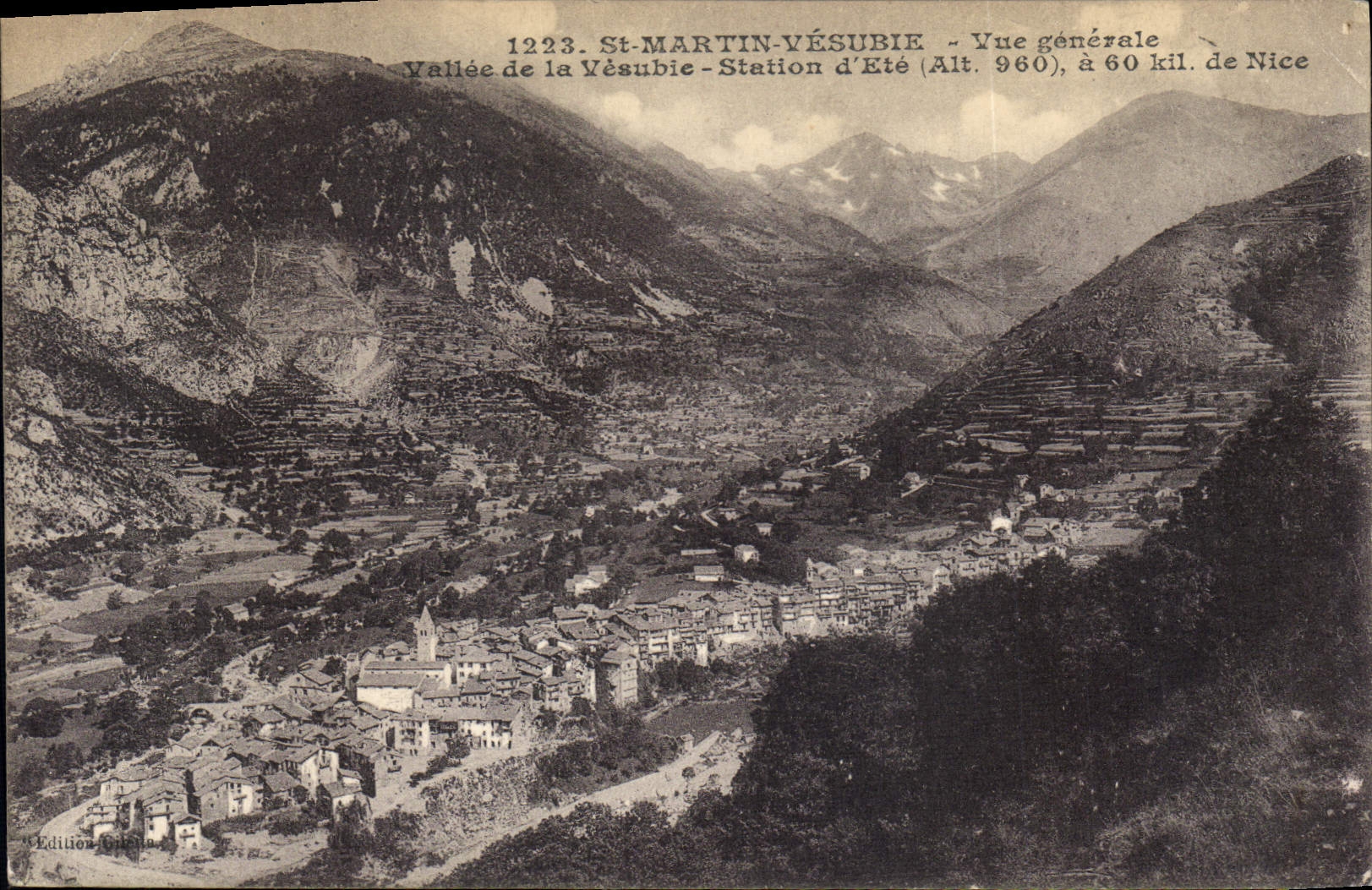 CPA St Martin Vesubie Vue generale Vallee de la Vesuble Station d'Ete