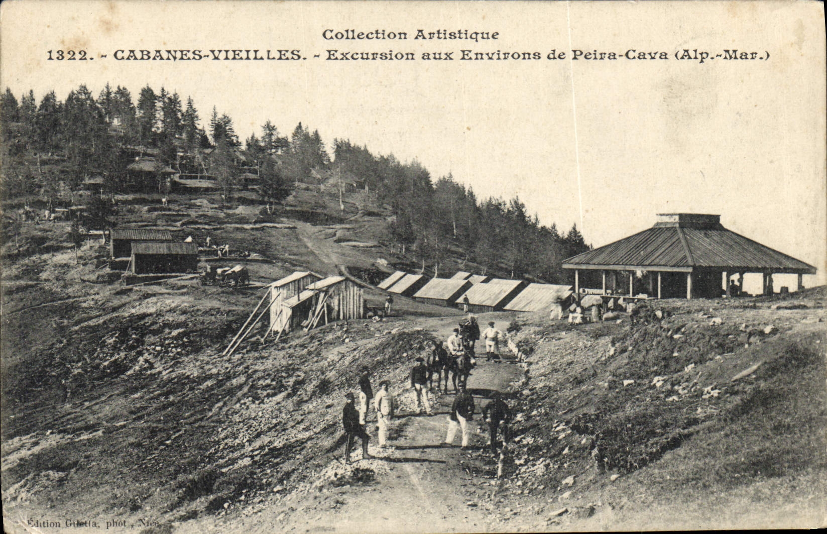 CPA Cabanes Vieilles Excursion aux Environs de Peira Cava Alp Mar 