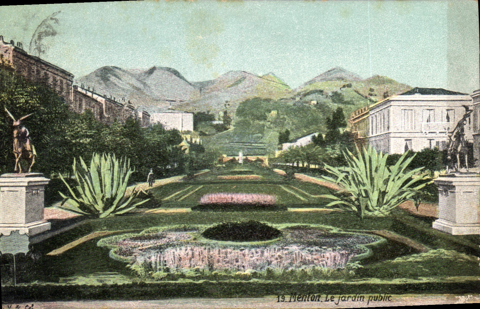 CPA Menton Le jardin public 