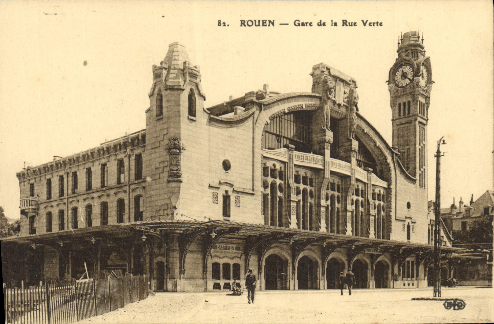 CPA Rouen Gare de la Rue Verte 