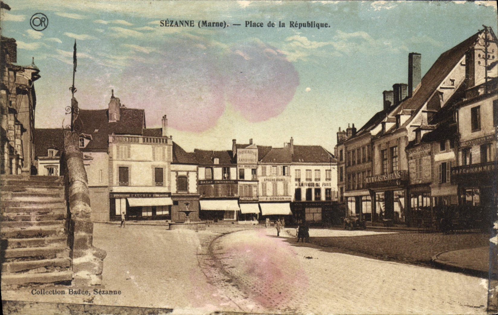CPA Sezanne Marne Place de la Republique 