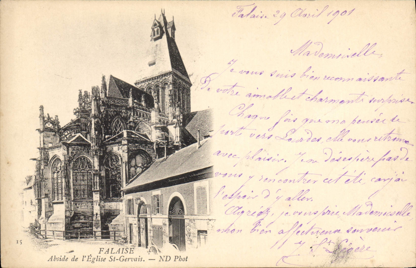 CPA Falaise Abside de l'Eglise St Gervais 