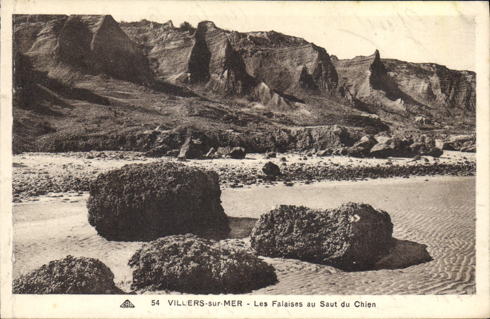 CPA Villers sur Mer Les Falaises au Saut du Chien